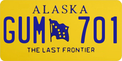 AK license plate GUM701