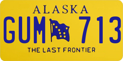 AK license plate GUM713