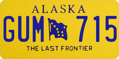 AK license plate GUM715