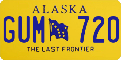 AK license plate GUM720
