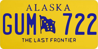AK license plate GUM722