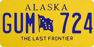 AK license plate GUM724