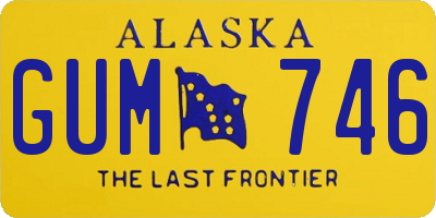 AK license plate GUM746