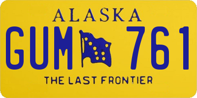 AK license plate GUM761