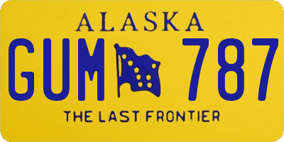 AK license plate GUM787