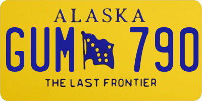 AK license plate GUM790