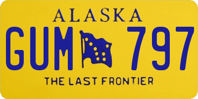AK license plate GUM797
