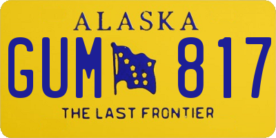 AK license plate GUM817