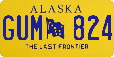 AK license plate GUM824