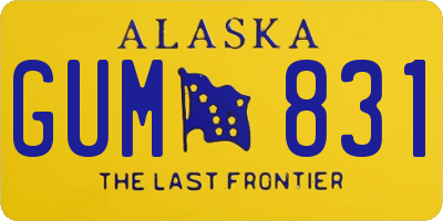 AK license plate GUM831