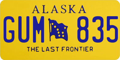 AK license plate GUM835