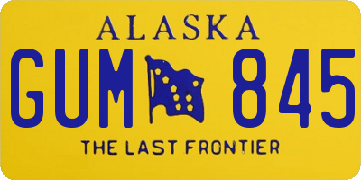 AK license plate GUM845