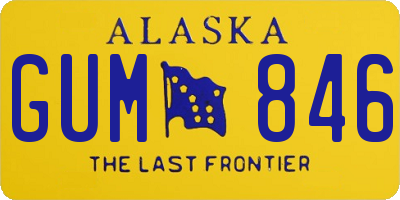 AK license plate GUM846
