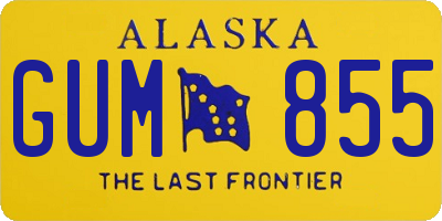 AK license plate GUM855