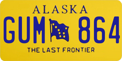 AK license plate GUM864