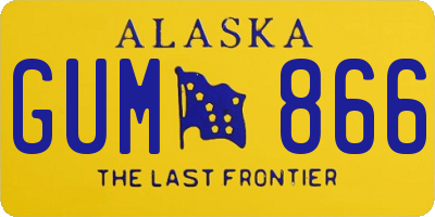 AK license plate GUM866