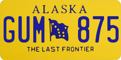 AK license plate GUM875