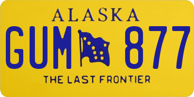 AK license plate GUM877