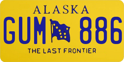 AK license plate GUM886