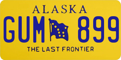 AK license plate GUM899