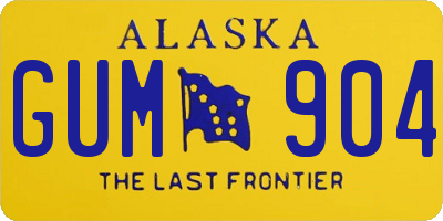 AK license plate GUM904