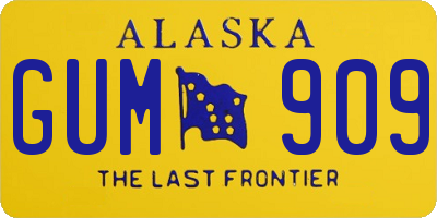 AK license plate GUM909