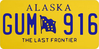 AK license plate GUM916
