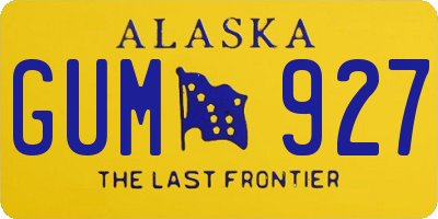 AK license plate GUM927