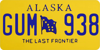 AK license plate GUM938
