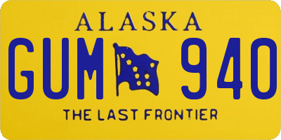 AK license plate GUM940