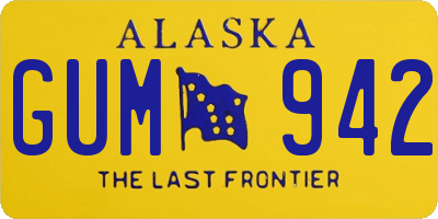 AK license plate GUM942