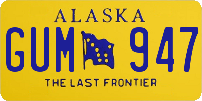 AK license plate GUM947