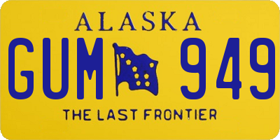 AK license plate GUM949