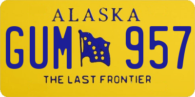 AK license plate GUM957