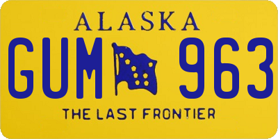 AK license plate GUM963