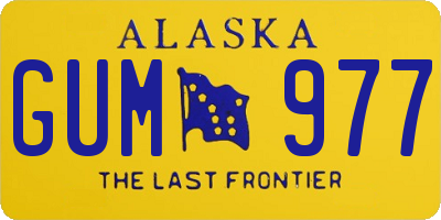 AK license plate GUM977