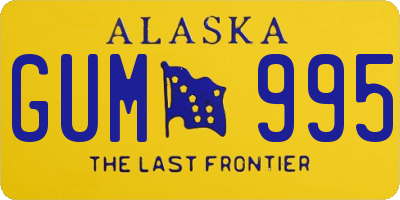 AK license plate GUM995