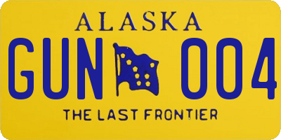 AK license plate GUN004