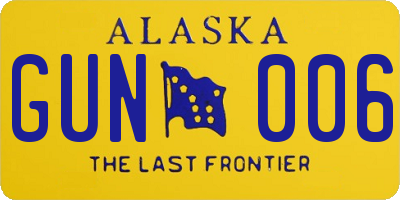 AK license plate GUN006