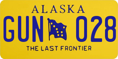 AK license plate GUN028