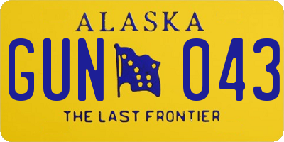 AK license plate GUN043