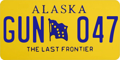 AK license plate GUN047