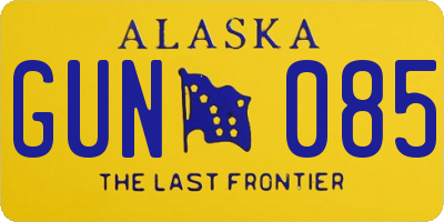 AK license plate GUN085