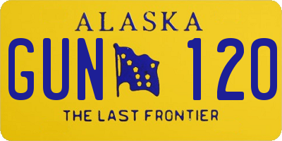 AK license plate GUN120