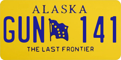 AK license plate GUN141