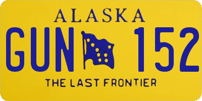 AK license plate GUN152