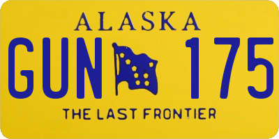 AK license plate GUN175