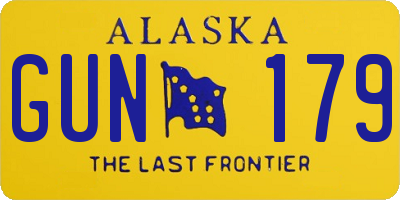 AK license plate GUN179
