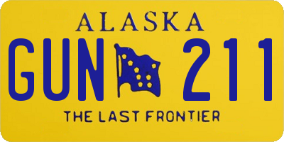 AK license plate GUN211