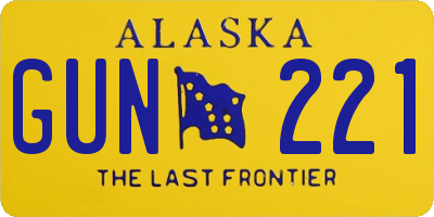 AK license plate GUN221